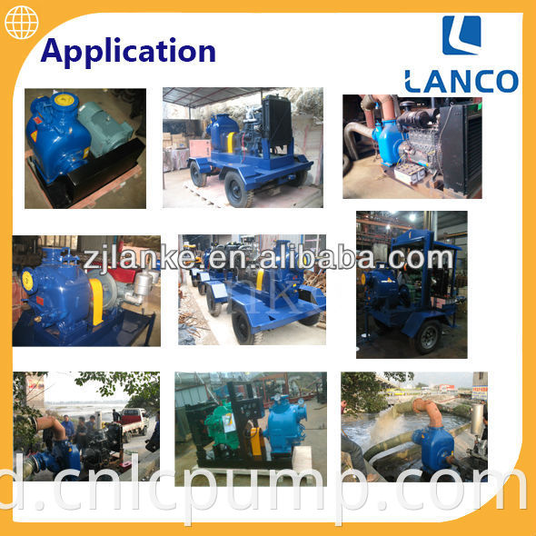 Lanco P tipe 4 inci horisontal Self priming sentrifugal Pompa Diesel Isuzu